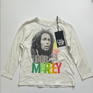 Chaser Cream and Green Bob Marley Long Sleeve Tee